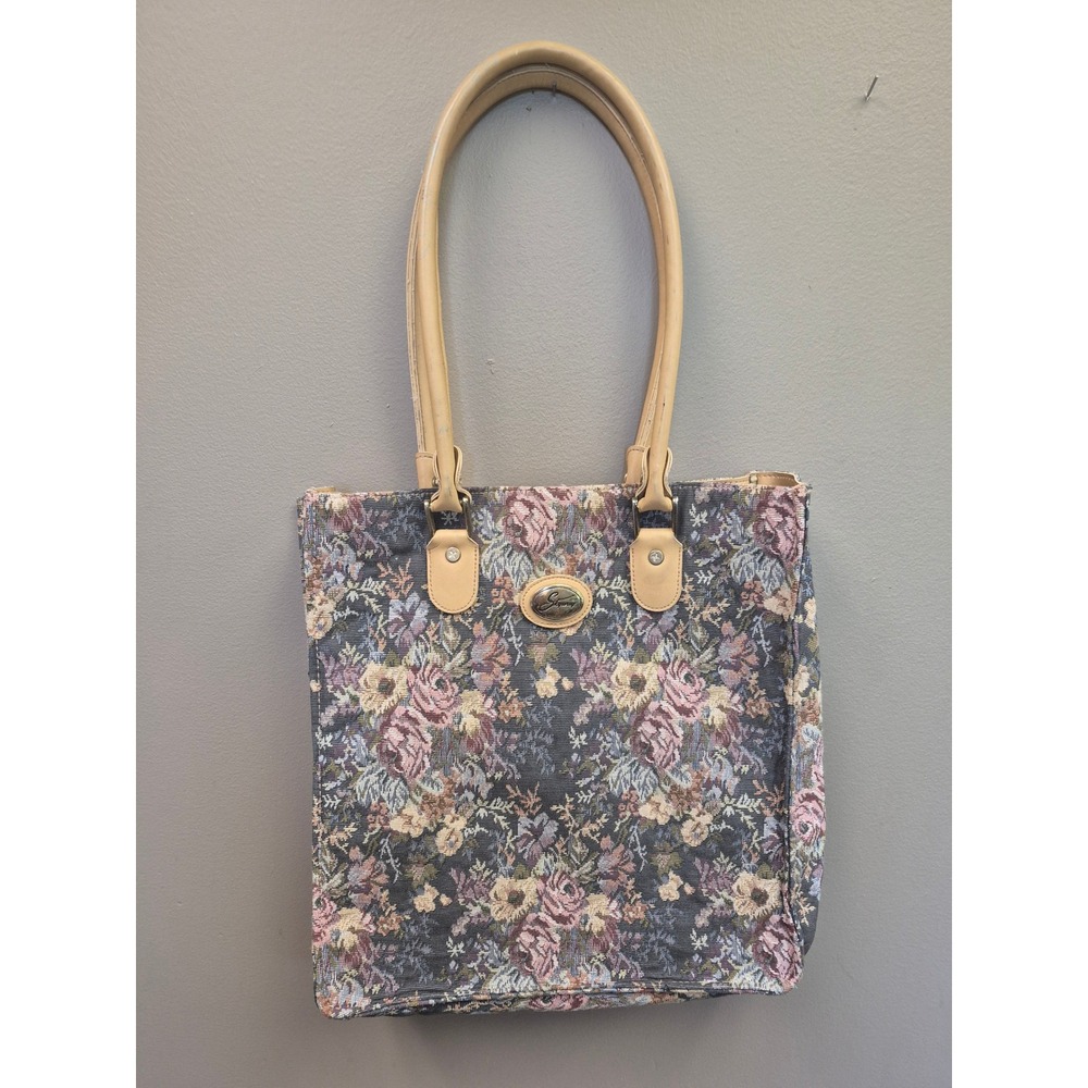 Skyway Floral‎ Tapestry Tote  Shoulder Bag Boho Cottagecore Large Travel Purse